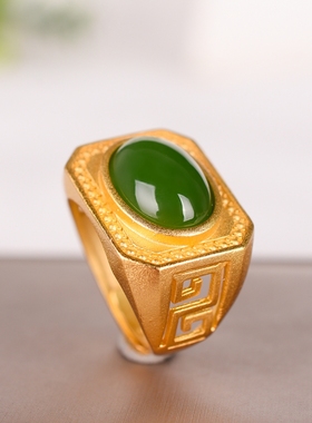 碧玉戒指扳指扳指碧玉优惠促销