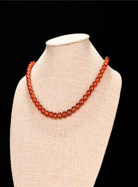 冰种红玛瑙玉珠子少女款风项链