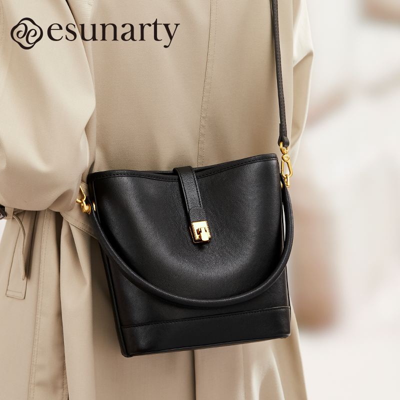 真皮水桶包包女式2025新款复古高级感软皮手提包大容量单肩斜挎包,淘宝优惠券,粉丝福利购,淘宝优惠卷