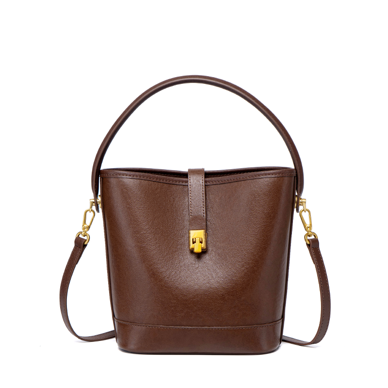 真皮水桶包包女式2025新款复古高级感软皮手提包大容量单肩斜挎包,淘宝优惠券,粉丝福利购,淘宝优惠卷