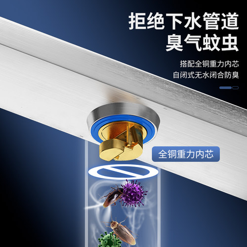 304不锈钢长地漏淋浴房长条形方型大排量卫生间浴室防臭加长加厚 - 图3