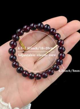 temu希音TK跨境爆款手链仿石榴石深红友谊象征款促进人际关系手饰