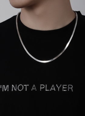 钛钢项链男潮设计感小众高街配饰嘻哈欧美潮牌百搭简约男士锁骨链