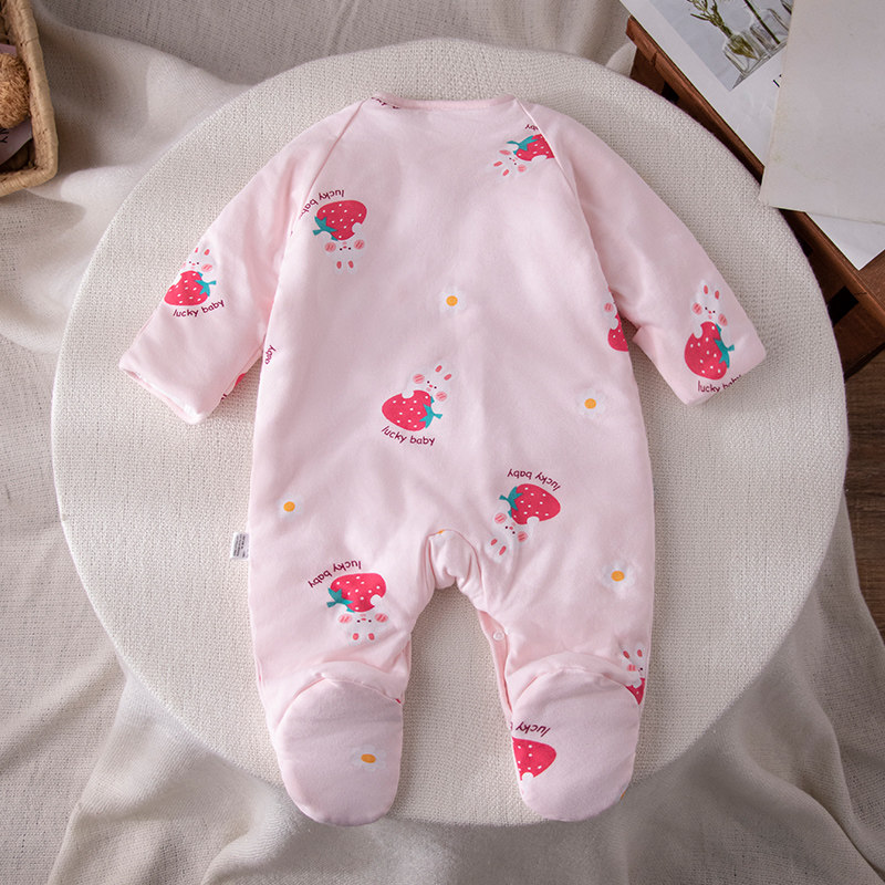 宝宝可爱冬装粉色包脚衣服加厚婴儿连袜棉衣新生儿连体衣女孩冬季,淘宝优惠券,粉丝福利购,淘宝优惠卷