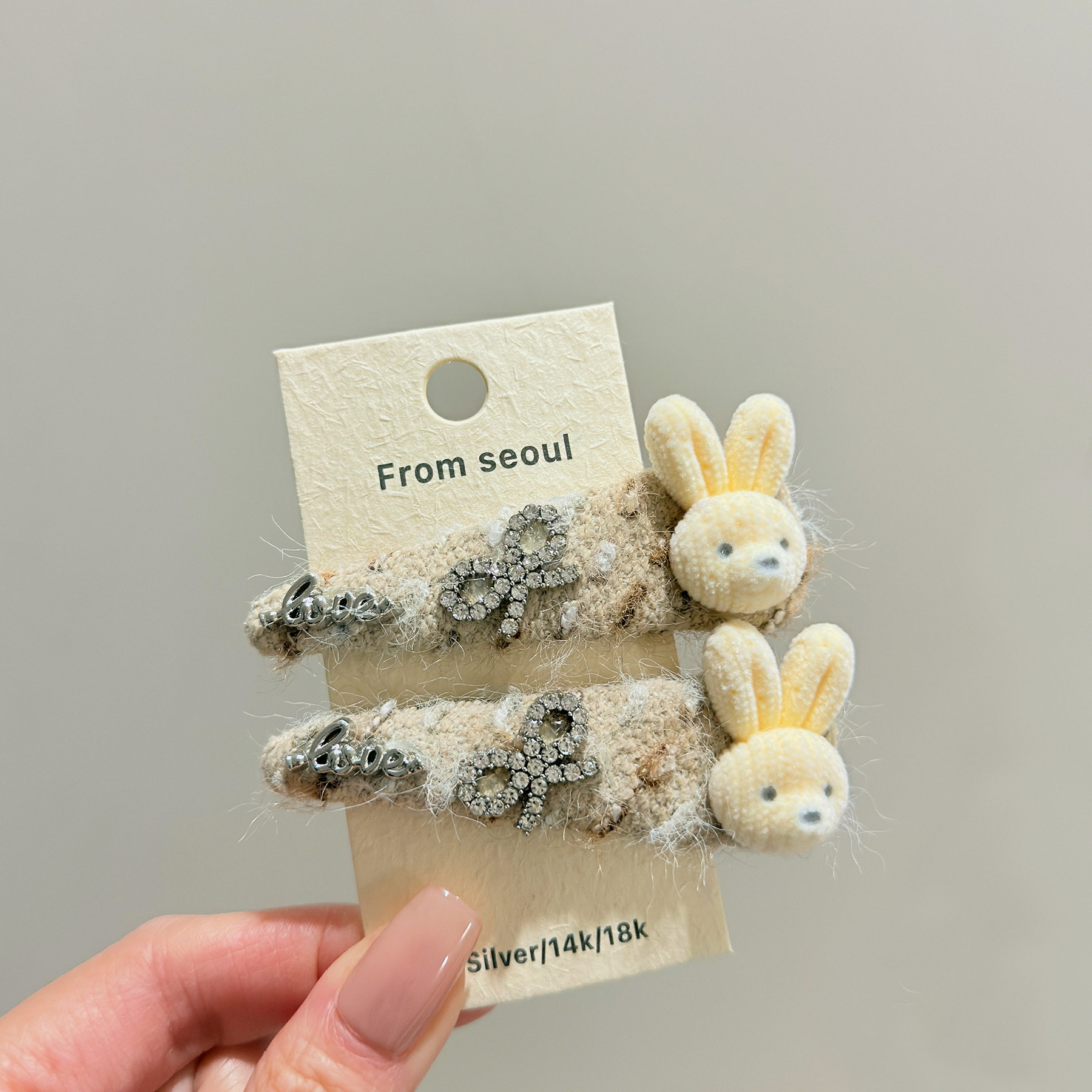 一只价格 可爱奶糖植绒小兔发夹甜美少女个性侧边刘海碎发bb夹,淘宝优惠券,粉丝福利购,淘宝优惠卷