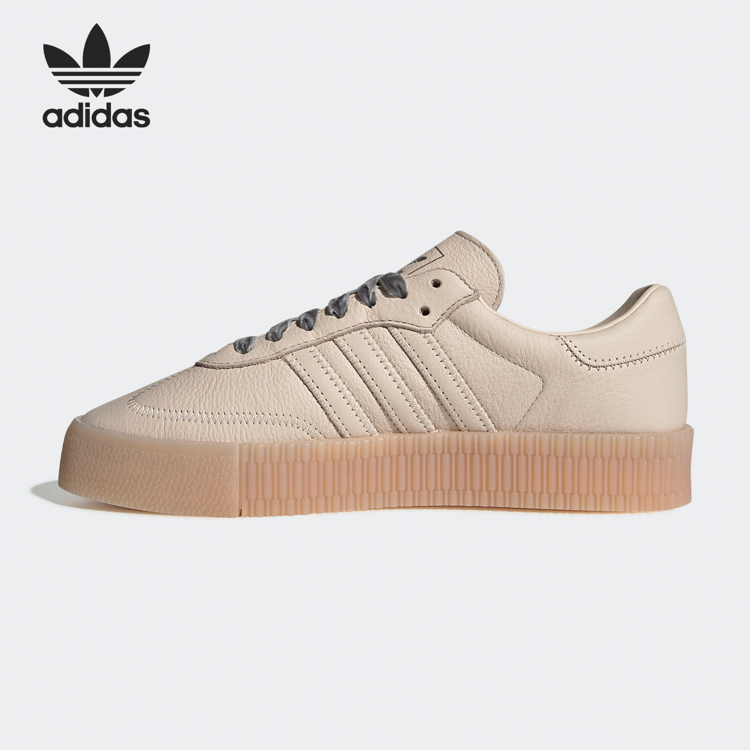 Adidas/阿迪达斯三叶草板鞋女子SAMBAROSE W低帮经典休闲鞋EF4970 - 图0