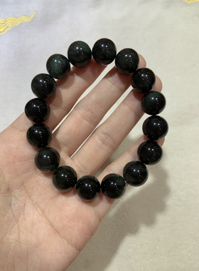 非洲翠独龙玉乌鸡冰12-13+手串