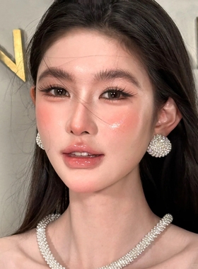 康康造型法式珍珠新娘耳环项链高级感婚纱礼服旗袍晨袍首饰配饰品