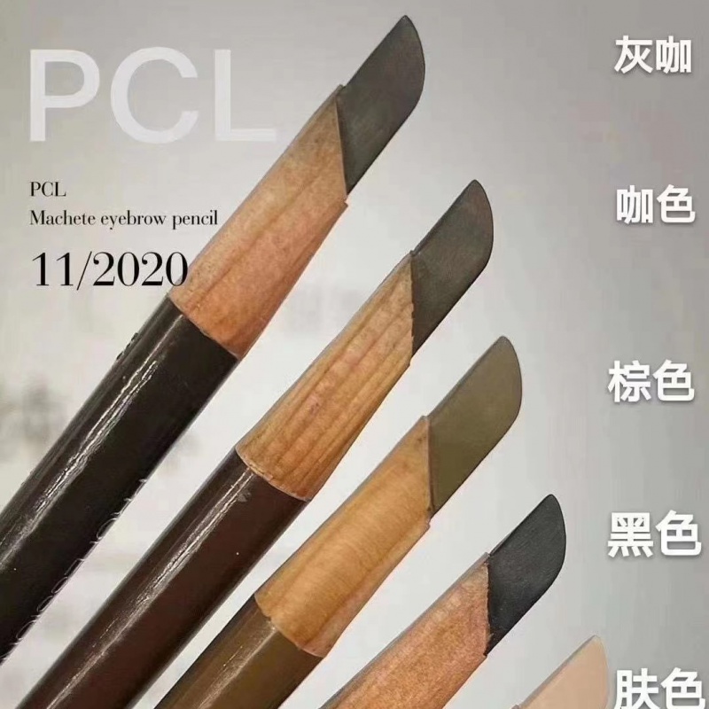 PCL眉笔纹绣定型化妆师专用防水防汗持久不脱色刀削砍刀硬芯眉笔-图0