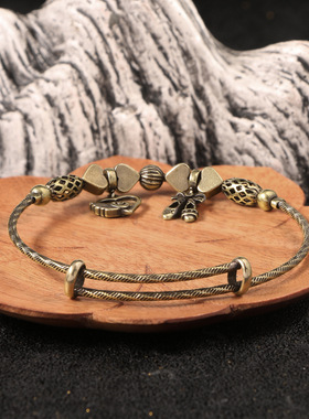 纯铜日式魔法少女爱心手镯萝莉