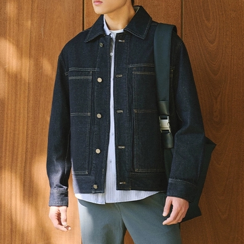 25162 牛仔夹克外套服装纸样裁剪图缝纫图做衣服服装打版 - 图0