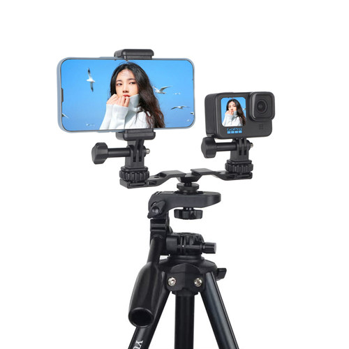 GoPro双机位支架手机运动相机单反同屏拍摄固定器大疆action配件 - 图3