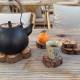 Natural dragon mustard rattan coaster, natural tea mat, solid wood teapot insulated holder, high quality log vine root tea cup holder