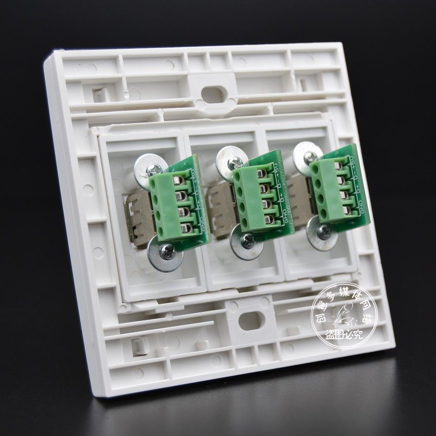 86型免焊USB面板插座 3个USB数据网络插座面板 USB延长线墙壁插座,淘宝优惠券,粉丝福利购,淘宝优惠卷