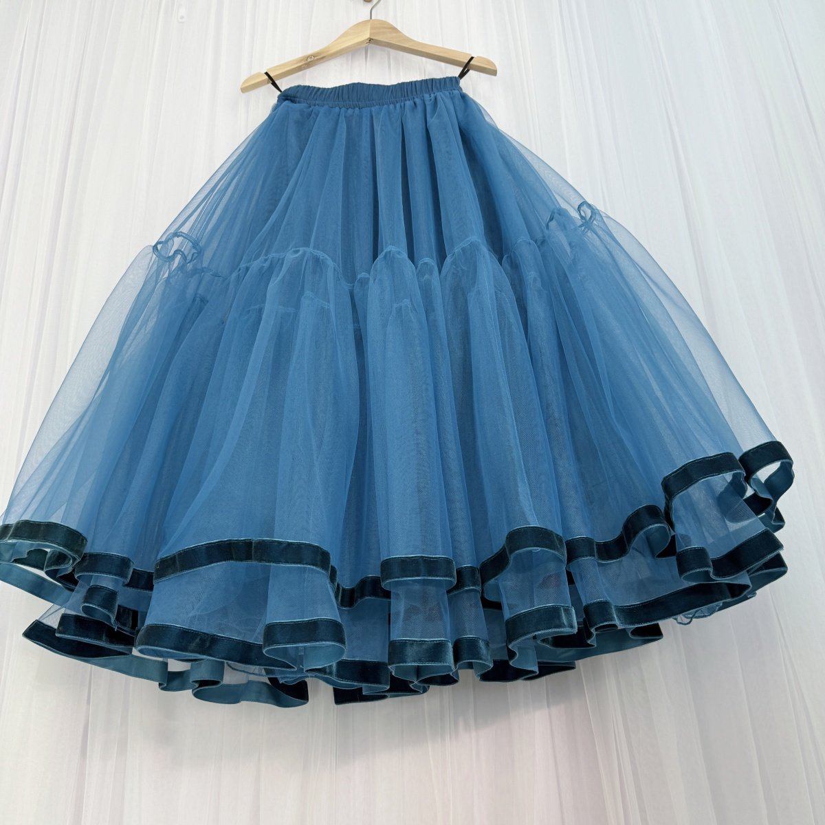 丝绒织带网纱半身裙原创设计高腰显瘦蛋糕裙网红同款多色仙女裙,淘宝优惠券,粉丝福利购,淘宝优惠卷