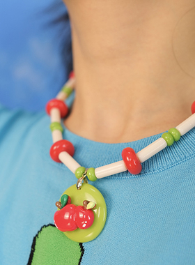 BOMBCACA 项链多多合集 彩色撞色多巴胺夸张项链度假项链女