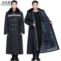 Ultra-long-style military Grand Coat Men Winter Thickening Army Coat Northeast Cotton Padded Jacket Cold Store Anti-Cold Security Pao Pau Pau