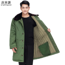 Old Army coat quilted padded jacket for men and women thickened with long section security and patern-clad northeast anti-cold