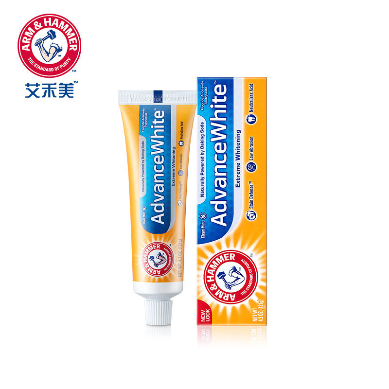 艾禾美小苏打粉去黄牙齿亮白牙膏 艾禾美卓成宏益牙膏