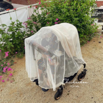 ins beautifully embroidered small bear lace mesh yarn baby stroller mosquito nets mosquito-proof yarn mantle