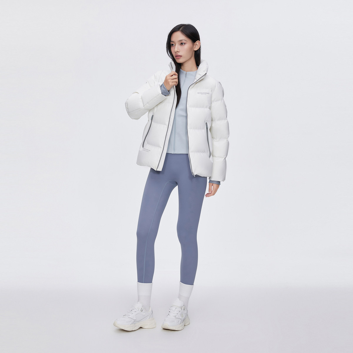 波司登2024冬男女同款情侣时尚短款厚款立领面包服运动羽绒服