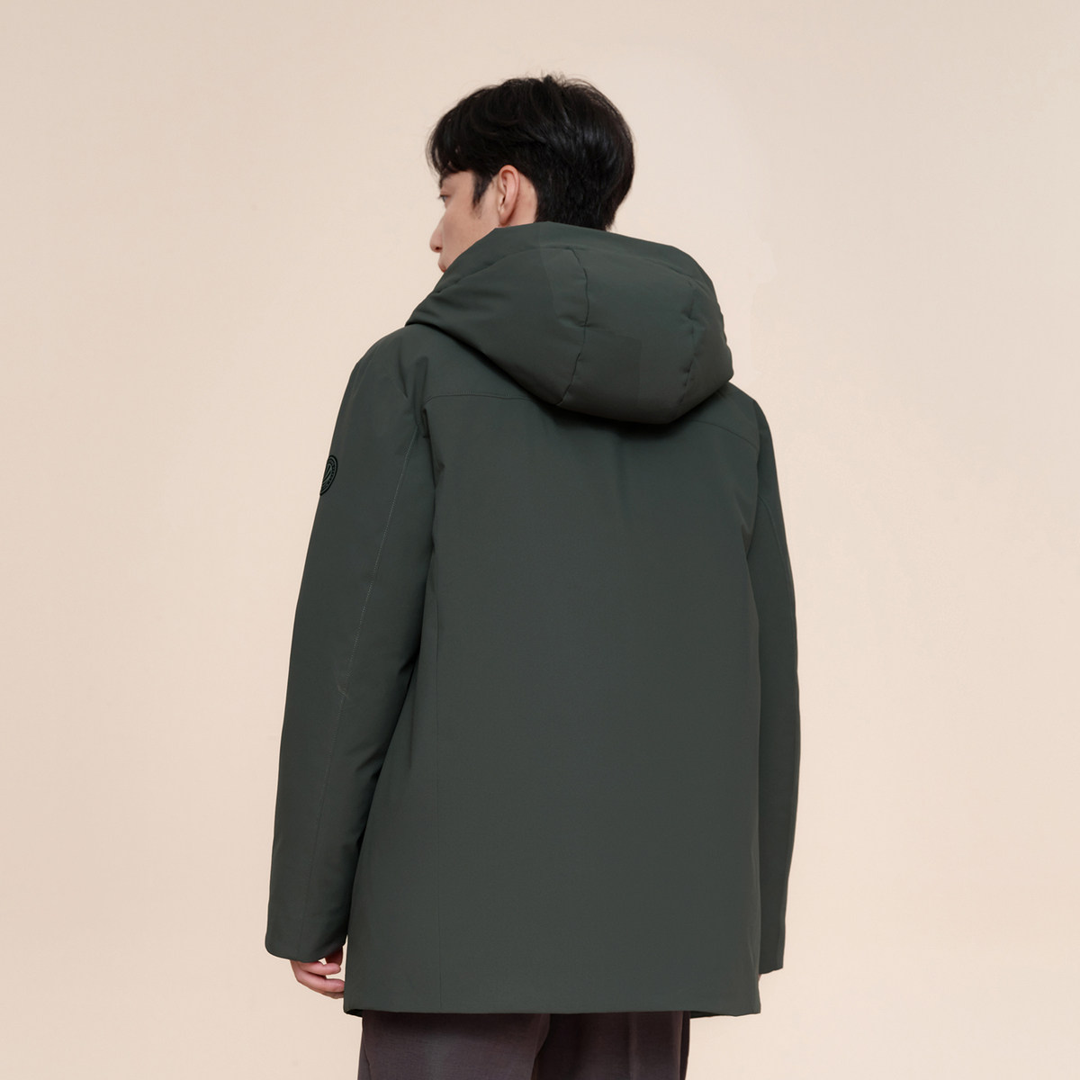 波司登2024冬男一手中长经典连帽廓形百搭简约通勤休闲羽绒服