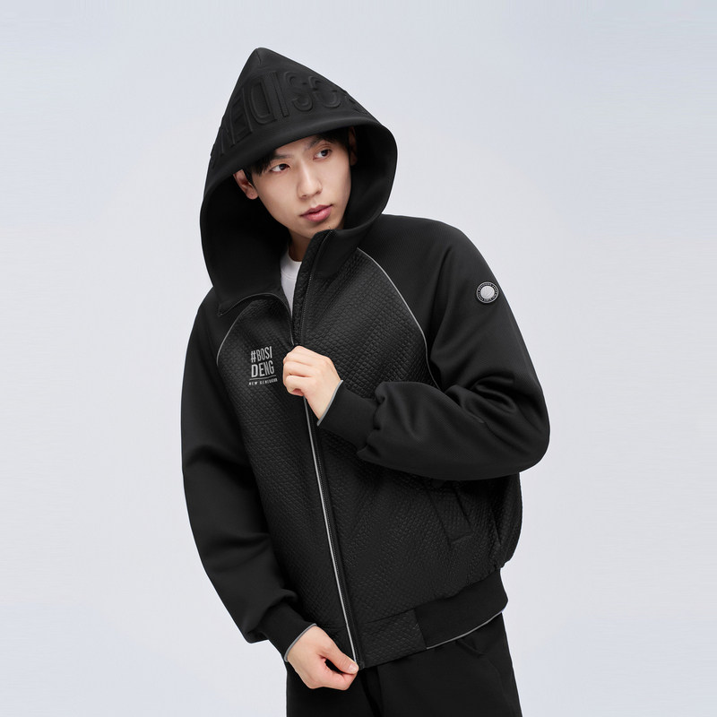 波司登2023新连帽短款弹力情侣鹅绒卫衣羽绒服男女同款B30133720