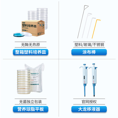 一次性塑料培养皿方形二三四分格无菌平皿90mm细菌培养皿比克曼 - 图3
