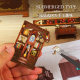 DIY hand-assembled 3D mini bookend house