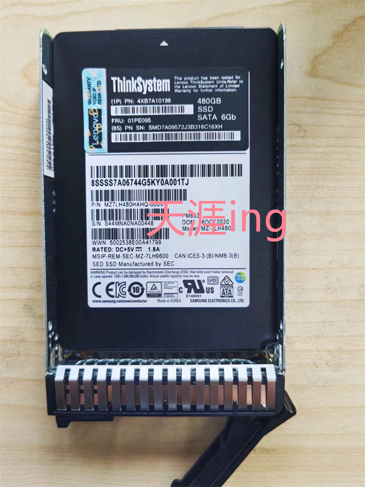 联想SR590 SR650服务器480G SATA 2.5 SSD 4XB7A10196 01PE095-图0