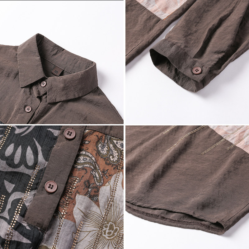 秋比套头薄款2020年新款镶钻衬衫 qiubi服饰衬衫