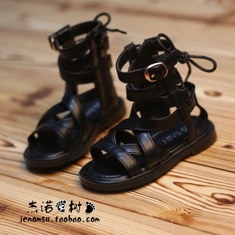 女童凉鞋2024夏季新款时尚中小童交叉编织高帮罗马鞋女孩公主凉靴,淘宝优惠券,粉丝福利购,淘宝优惠卷