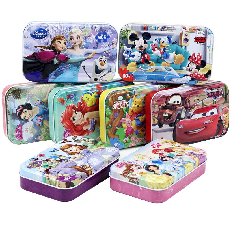 铁盒拼图60片超级飞侠拼图儿童玩具宝宝益智