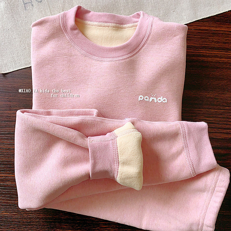 儿童无骨加绒内衣套装保暖冬季男女童秋衣秋裤睡衣小童加厚家居服,淘宝优惠券,粉丝福利购,淘宝优惠卷