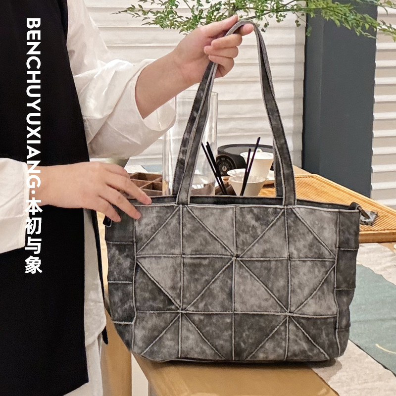Original color block women's bag large white tote shoulder crossbody