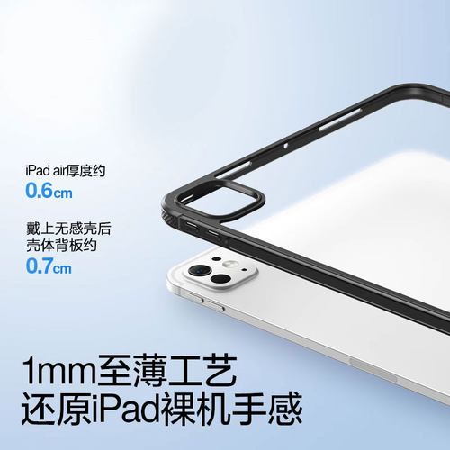 BOORCA适用于iPadPro2025平板保护套肤感苹果iPadPro20/21/22/24款11寸磨砂亚克力iPadPro13寸壳2018透明壳 - 图1