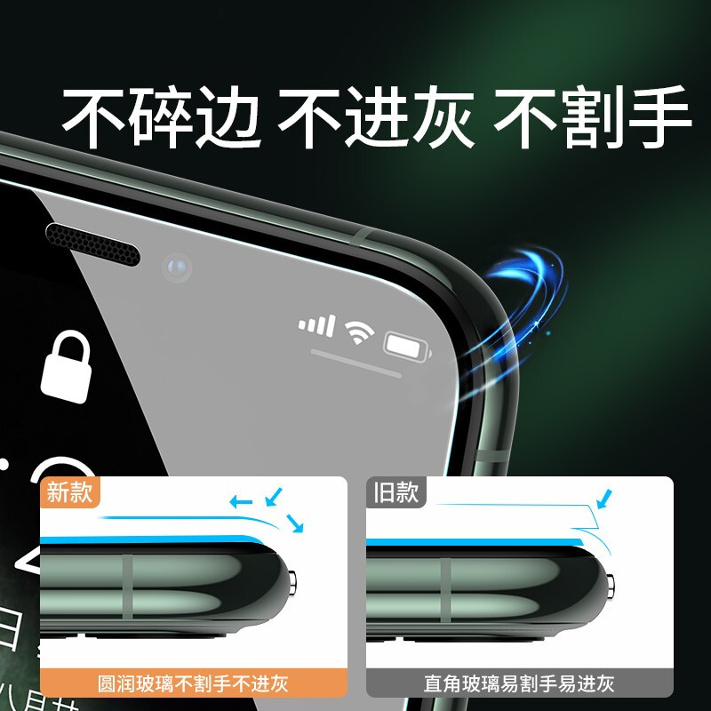 苹果11ProMax钢化膜iPhone 11高清防蓝光手机膜11Pro镜头保护膜爱疯十一镜头防爆玻璃抗指纹贴膜 - 图2