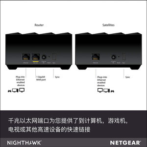 NETGEAR网件 Orbi奥秘 MK62 双频AX1800M无线千兆MESH分布式WiFi6大户型路由器 穿墙无缝漫游ms60分身