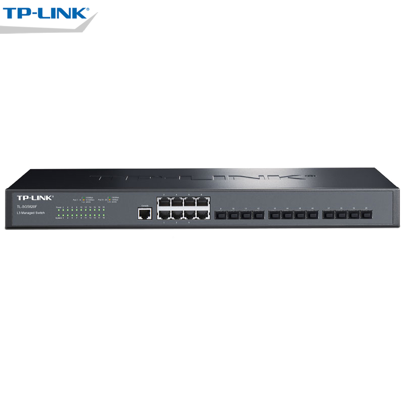 TP-LINK TL-SG5820F 8口千兆+12口SFP光口 tplink三层网管交换机SG5828F 8个千兆网口+28个SFP光纤口云网管-图2