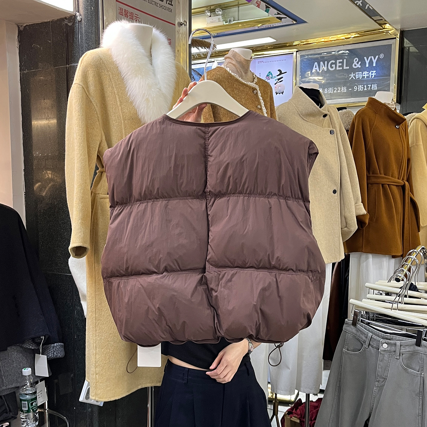 YUNOOES韩国东大门女装新款2025秋冬短款面包服羽绒马甲外套背心 - 图0