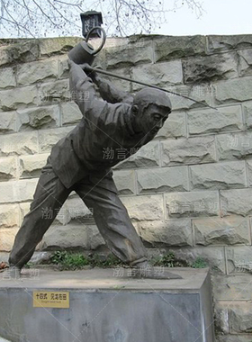 茶文化玻璃钢人物景观小品定制