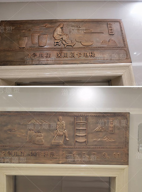 玻璃钢仿铜古代历史人物摆件