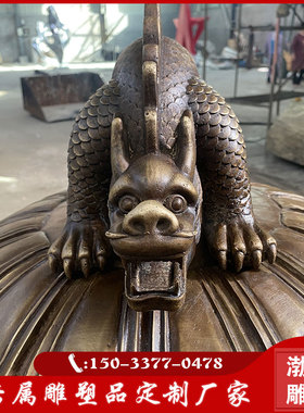 玻璃钢寺庙消防法治雕塑警钟长鸣