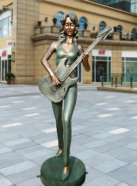 拉小提琴人物雕像音乐主题雕塑
