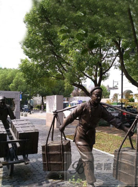 渤言玻璃钢仿铜落地摆件户外景观