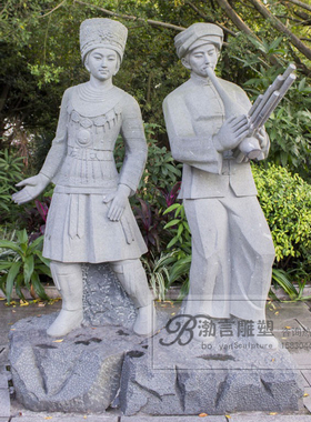 玻璃钢仿铜少数民族户外广场民俗