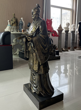 渤言雕塑鲁班人物雕塑木匠祖师巧