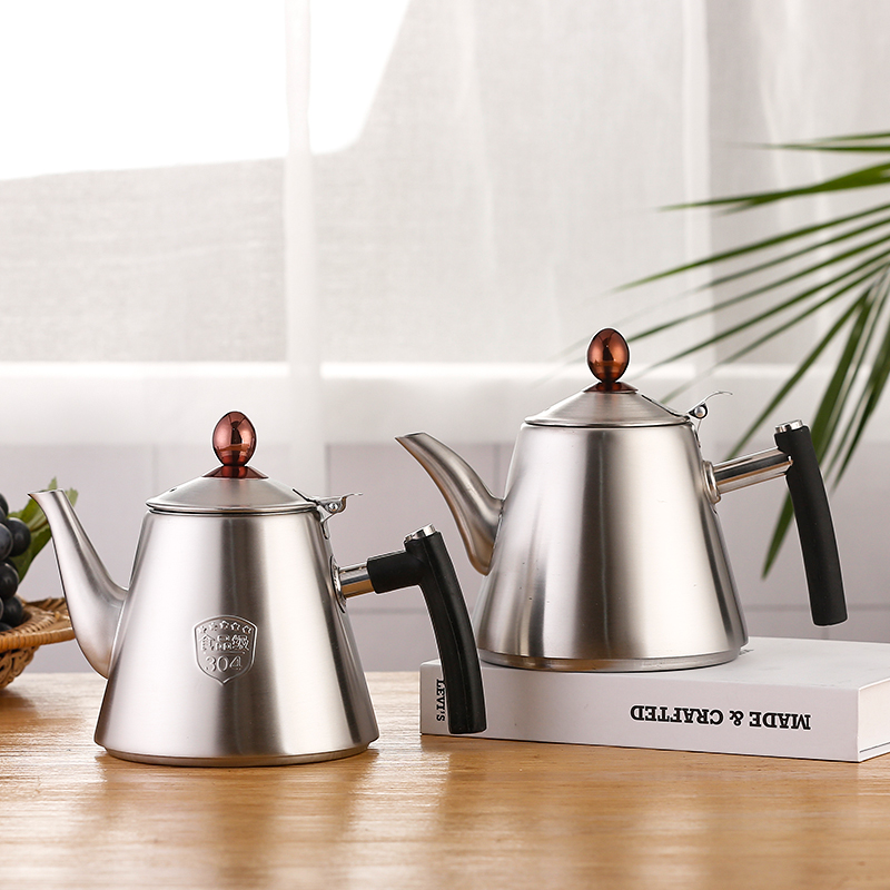 不锈钢茶壶泡茶专用304食品级饭店茶壶带滤网煮茶壶烧水壶家商用