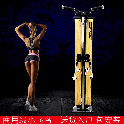 家用小飞鸟多功能单边龙门架底座壁挂式靠贴墙体健身综合训练器材 - 图3