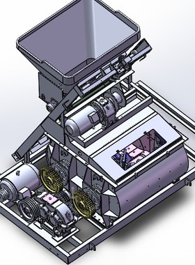 JS500混凝土搅拌机3D图纸 k426 非标自动化设备3D图纸3D3D图纸